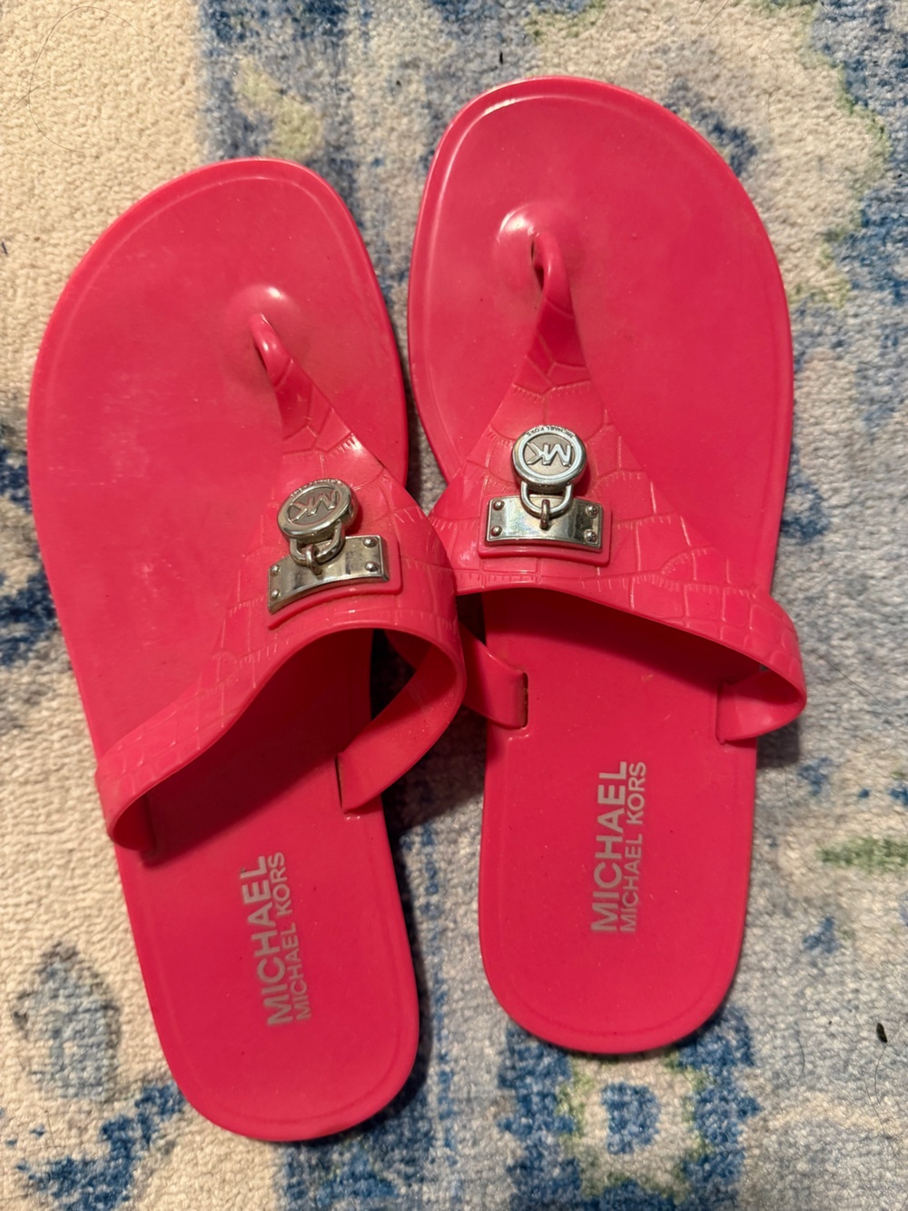 Michael Kors jelly flip flops - size 8